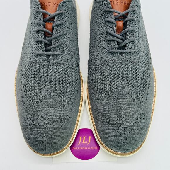 Cole Haan Mens Original Grand Stitchlite Wingtip Oxfords Magnet C27961 Size 11.5 - Picture 4 of 11